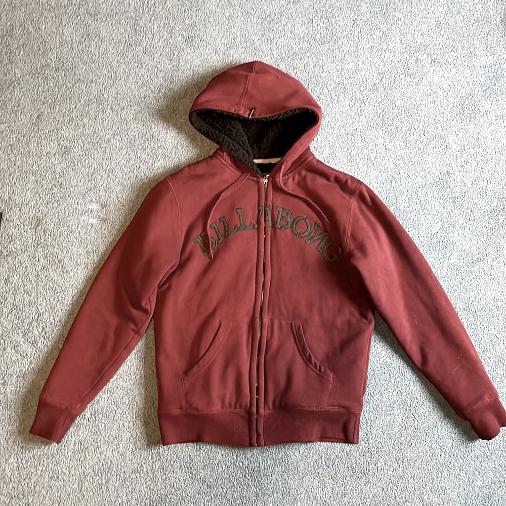 Billabong Fleece Lined Zip-Up Sweatshirt (USED)